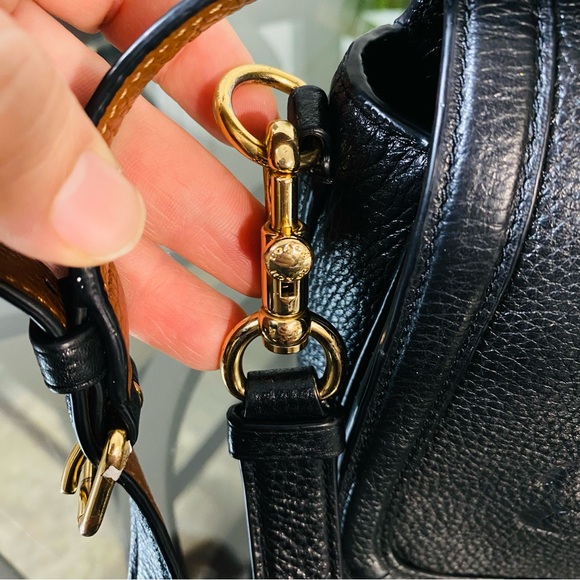 Coach Horse and Carriage Saddle Crossbody Bag C4058 Black Leather - Picture 4 of 11